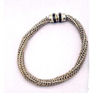Gripier Rhinestones Chain Bracelet Gold Tone Snap Closure